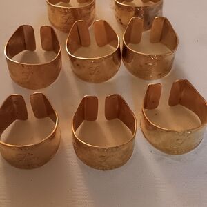 Vintage Napkin Rings With Initial " L "